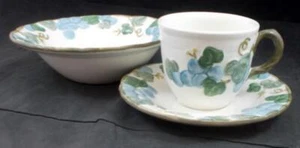 Metlox Sculptured Grape Lot of Cup and Saucer Set with Rim Cereal Bowl - Picture 1 of 10