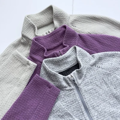 Lote de 3 Pulloveres Lululemon Para Hombres At Ease Texturizados Doble Tejido Algodón Media Cremallera S Foto 1 de 4