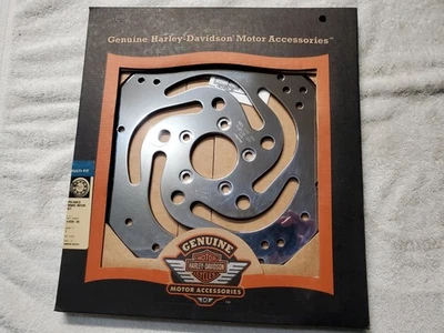 OEM Harley Davidson Polished Left Front Brake Rotor Disc Kit, XL/FLST/FLH/FXD - Image 1 of 4