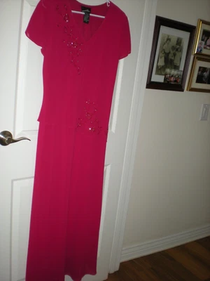 VESTIDO WOS ACTITUD POSITIVA PRECIOSO ROJO FRAMBUESA TALLA 12 Foto 1 de 2