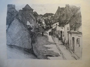 Marcel DÉBUT (1865-1933 GRANDE LITHO IMPRESSIONNISME MONTREUIL MER PAS de CALAIS - Imagen 1 de 6