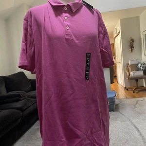 Apt 9 Pink Short Sleeve 3 Button Polo Shirt Size XL New With Tags - Picture 1 of 11