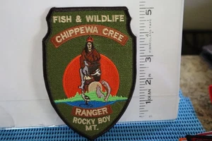 tribal indian police patch CHIPPEWA CREE FISH WILDLIFE RANGER ROCKY BOY MONTANA - Picture 1 of 1