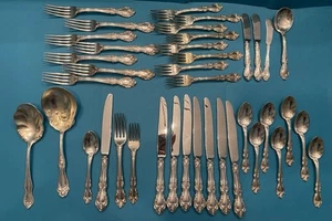 Melrose by Gorham Sterling Silver Flatware Set for 8 Plus Extras 39 Pieces - Picture 1 of 17