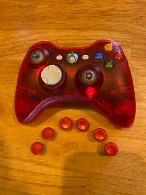 Custom Xbox 360 wireless controller | Hall effect | RGB LEDs | RED | RESTORED - Image 1 of 4