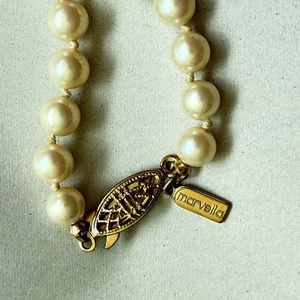 marvella faux pearl necklace 18 Inches Fashion One Strand - Foto 1 di 6