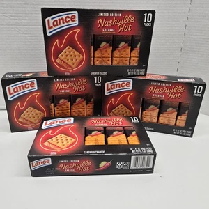 Lotto 4 Lance Nashville Hot Cheddar Sandwich Crackers Edizione Limitata Confezione da 10 - Foto 1 di 10