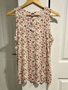 Canotta Luxe Old Navy nuova con etichetta donna taglia M alta stampa floreale - Foto 1 di 9
