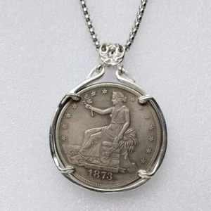 Antique Morgan Dollar Nickel HOBO COIN ENGRAVING ART Coin Eagle Back #100 - Picture 1 of 2