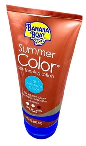 Banana Boat Summer Color Self Tanning Lotion Light Medium Color 6 fl oz 177 ml - Picture 1 of 7