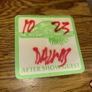 The Doobie Brothers After Show Gast Back Stage Pass - Bild 1 von 2