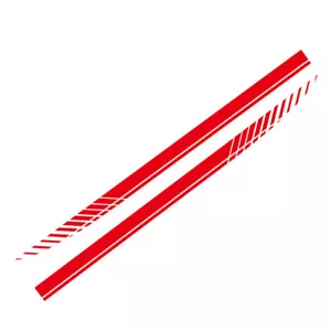 2x Racing Plaid Side Door Fender Skirt Stripes Decal Stickers for Sport Race Car - Picture 1 of 8