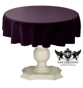 58" Round Tablecloth Solid Dull Bridal Satin Overlay for Small Coffee Table. - Picture 1 of 334
