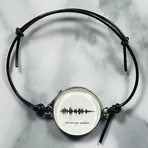 SOUNDWAVE-You Are My Sunshine Handmade Leather Unisex Charm Bracelet-Unique Gift - Picture 1 of 5