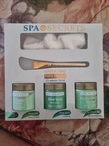 Spa Secrets Green Trio Face Masks 3x60ml, Silicone Applicator & headband. NEW - Picture 1 of 6