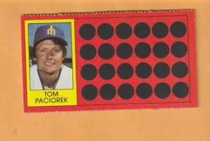 Tom Paciorek Seattle Mariners 1981 Topps Scratchoffs #23 Hamtramck Michigan 5W - Imagen 1 de 2