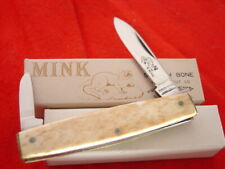 Parker Japan Made 2-7/8" 2 Blade Smooth Bone MINK Knife MINT IN BOX