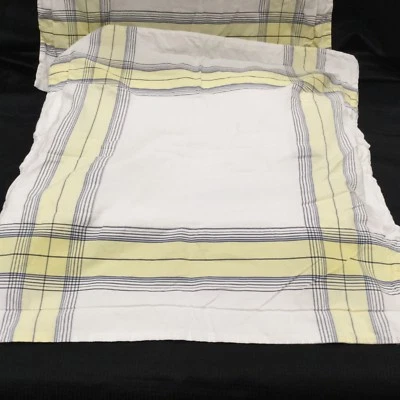 3 NAUTICA Randolph Pillow Shams & Bed Skirt Dust Ruffle Yellow  Blue new set - Image 1 of 4