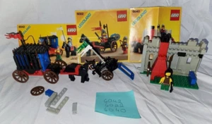 VTG 1980s Lego Castle 6040 Blacksmith Shop 6042 Dungeon Hunter 6022 Horse Cart - Picture 1 of 19