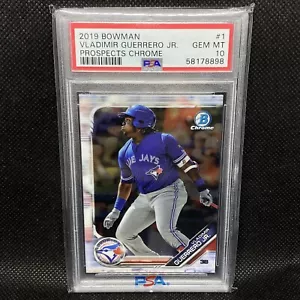 PSA 10! 2019 Bowman cromato VLADIMIR GUERRERO JR. Toronto Blue Jays Rookie BCP1 - Foto 1 di 2