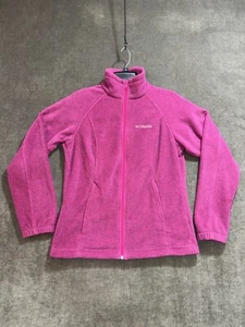 Columbia Women's S Sportswear Fleece Activewear Full Zip Jacke Pink - Picture 1 of 14