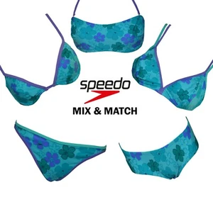 Speedo Blue Ladies Bikini Tops Bottoms Briefs Sets Mix & Match Gym Swimming - Picture 1 of 17