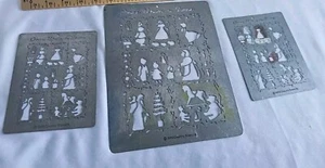 3 stencil country in metallo per goffratura Once Upon a Time Ohio made in USA - Foto 1 di 4