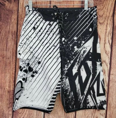 Pantalones Cortos Fox Racing Hombre Fresh Kill Board Blanco y Negro Talla 28 Foto 1 de 4