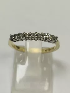 Atemberaubender 18 Karat Gelbgold DIAMANT ETERNITY Ring 0,25 Karat - Bild 1 von 6