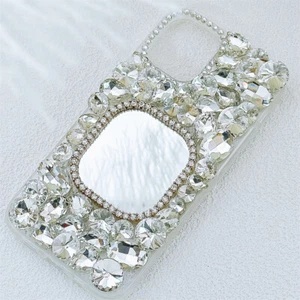 Funda de teléfono, espejo de piedra brillante cristal grande hermosa funda única para teléfono - Imagen 1 de 5