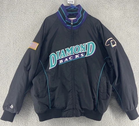Vintage MLB Authentic Majestic Arizona Diamondbacks 2XL Jacket Cover