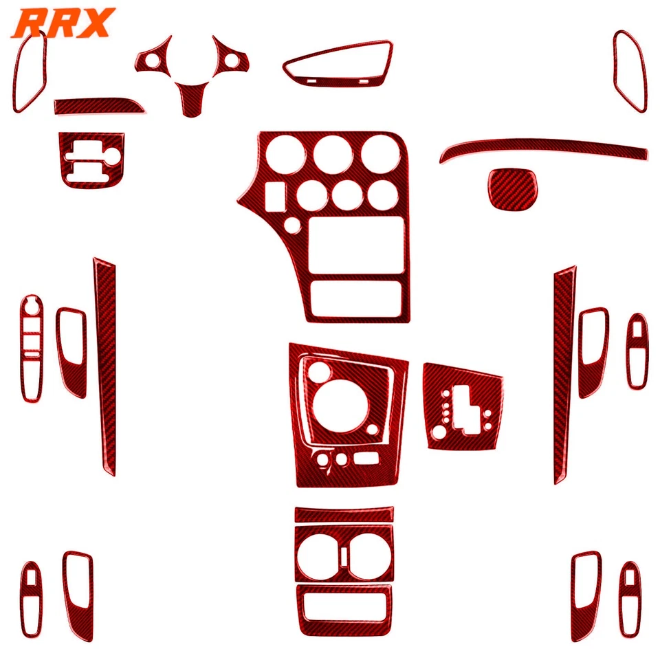 32 piezas de pegatinas interiores completas de fibra de carbono rojas para Alfa Romeo 159 04-11 Foto 1 de 4