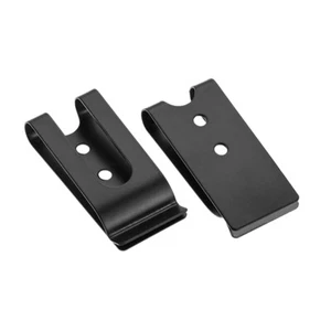 2pcs Spring Buckle Purses Pouches Sleeves Sheath Belt Sheath Clip 56*25mm Black - Picture 1 of 12