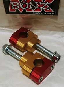 MX BONZ BAR MOUNTS SUZUKI RM250 1980-1988 22mm 7/8" HANDLEBAR CLAMPS VINTAGE - Picture 1 of 1