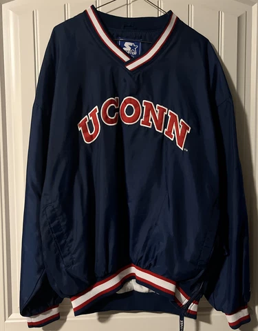 Vintage Starter UCONN Bomber style Pullover jacket Size XL Cover