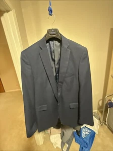 ADOLFO Mens Blazer Sport Coat Two Button Casual Jacket Size 44L Wool Suit - Picture 1 of 4