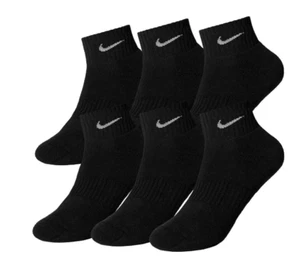Nike Everyday Cushion Ankle Socks 6 Pairs Unisex Sports Casual Socks SX7669-010 - Picture 1 of 3