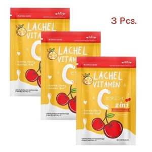 3 x Lachel vitamina C pelle nutriente più forte ridurre l'acne schiarire più giovane 60 cappucci - Foto 1 di 10