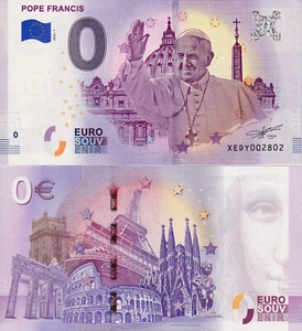 Billete de 0 euros 2018 Papa Francisco Papa Francisco 0 € billete de recuerdo - Imagen 1 de 1