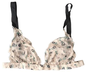 COSTUME NATIONAL Bikini Bra Beige Floral Underwear IT1 /US XS/ EU S 280usd - Picture 1 of 5