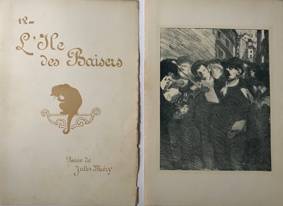 STEINLEN " L'ILE DES BAISERS "  LITHOGRAPHIE ORIGINALE   - Photo 1/1