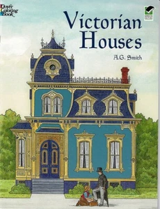 Victorian Houses Coloring book (2001, Dover) trade PB, American history - Picture 1 of 3