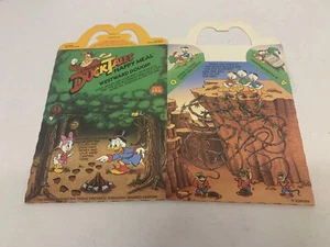 Scatola vintage rara McDonald's 1987 Duck Tales Happy Meal Box impasto verso ovest - Foto 1 di 11