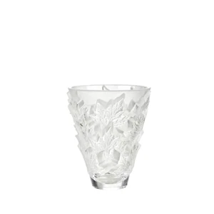 Lalique Crystal Champs-Elysees Vase Leaf Clear - Picture 1 of 1