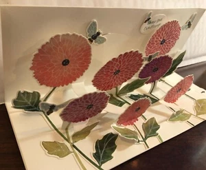 Bees & Dahlias, All Occasion Greeting Card, 3D Pop Up Card, New w/Envelope - Picture 1 of 5