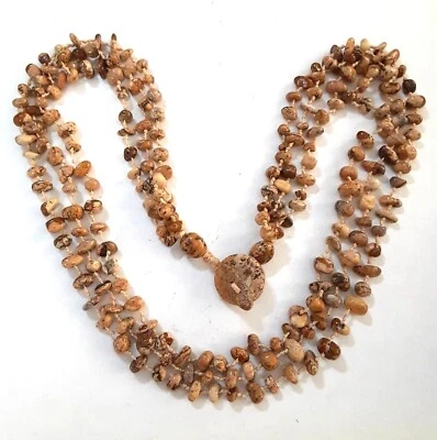 Collar de torsade de piedras preciosas de jaspe vintage de 25 pulgadas Foto 1 de 4