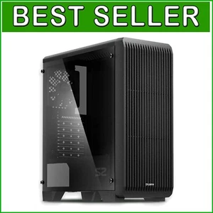 ATX Mid-Tower PC Case - Durable Steel, 3 Cooling Fans & Magnetic Dust Filters - Picture 1 of 11