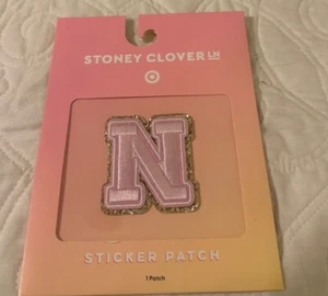 Stoney Clover Lane x Target Letter “N” Glitter Sticker Patch Sealed - NEW - Picture 1 of 2