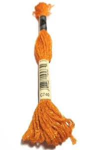 DMC Etoile Mouline Special Stranded Cotton - C740 orange - Picture 1 of 3