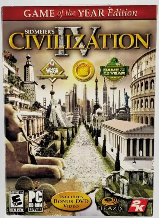 Sid Meier's Civilization IV: Game of the Year Edition PC CD 2006 w/Manual - Image 1 of 1